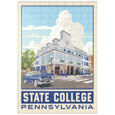 Darstellung des Puzzle Motivs puzzleplate American College Towns: State College, PA, Vintage Poster 200 Puzzle