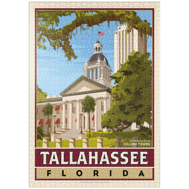 Darstellung des Puzzle Motivs puzzleplate American College Towns: Tallahassee, FL, Vintage Poster 1000 Puzzle