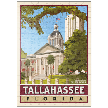 Darstellung des Puzzle Motivs puzzleplate American College Towns: Tallahassee, FL, Vintage Poster 200 Puzzle