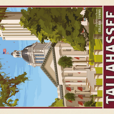 Darstellung des Puzzle Motivs American College Towns: Tallahassee, FL, Vintage Poster 200 Puzzle 3D Modell
