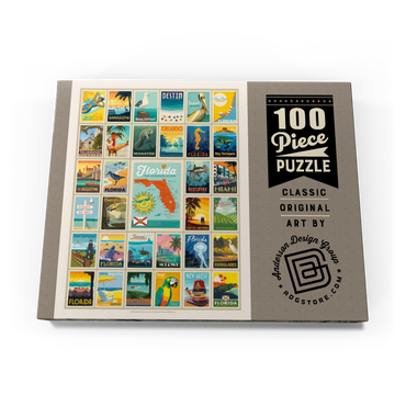 Darstellung des Puzzle Motivs Florida: Multi-Image Print, Vintage Poster 100 Puzzle Schachtel Ansicht3