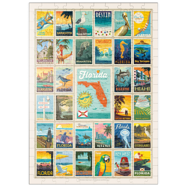 Darstellung des Puzzle Motivs puzzleplate Florida: Multi-Image Print, Vintage Poster 200 Puzzle