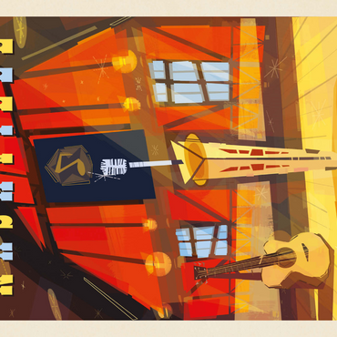 Darstellung des Puzzle Motivs Nashville, TN: Grand Ole Opry (Mod Design), Vintage Poster 1000 Puzzle 3D Modell