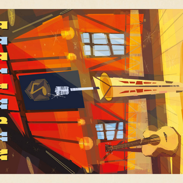 Darstellung des Puzzle Motivs Nashville, TN: Grand Ole Opry (Mod Design), Vintage Poster 100 Puzzle 3D Modell