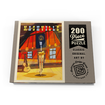 Darstellung des Puzzle Motivs Nashville, TN: Grand Ole Opry (Mod Design), Vintage Poster 200 Puzzle Schachtel Ansicht3
