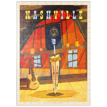 Darstellung des Puzzle Motivs puzzleplate Nashville, TN: Grand Ole Opry (Mod Design), Vintage Poster 200 Puzzle