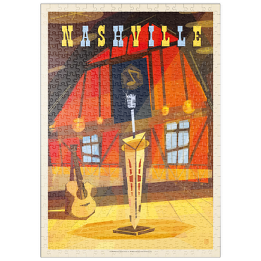 Darstellung des Puzzle Motivs puzzleplate Nashville, TN: Grand Ole Opry (Mod Design), Vintage Poster 500 Puzzle