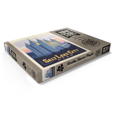 Darstellung des Puzzle Motivs Salt Lake City, Utah: Temple Square, Vintage Poster 100 Puzzle Schachtel Ansicht1