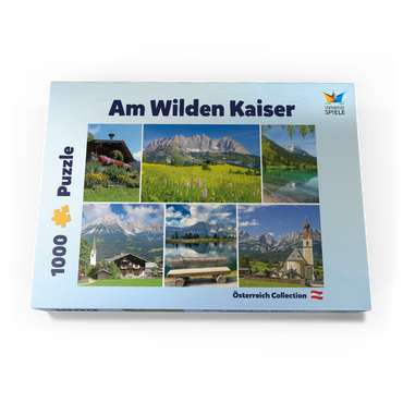 Darstellung des Puzzle Motivs Am Wilden Kaiser: Ellmau, Scheffau und Going in Tirol 1000 Puzzle Schachtel Ansicht3