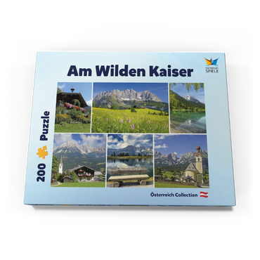 Darstellung des Puzzle Motivs Am Wilden Kaiser: Ellmau, Scheffau und Going in Tirol 200 Puzzle Schachtel Ansicht3