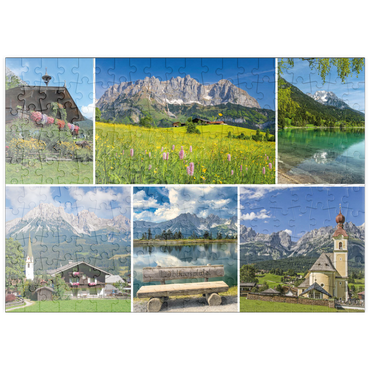 Darstellung des Puzzle Motivs puzzleplate Am Wilden Kaiser: Ellmau, Scheffau und Going in Tirol 200 Puzzle