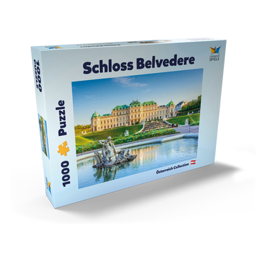 Darstellung des Puzzle Motivs Schloss Belvedere in Wien, Österreich 1000 Puzzle Schachtel Ansicht2