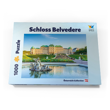 Darstellung des Puzzle Motivs Schloss Belvedere in Wien, Österreich 1000 Puzzle Schachtel Ansicht3