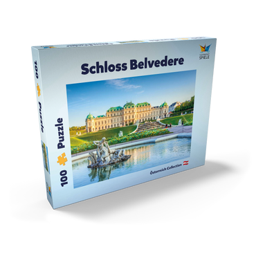 Darstellung des Puzzle Motivs Schloss Belvedere in Wien, Österreich 100 Puzzle Schachtel Ansicht2