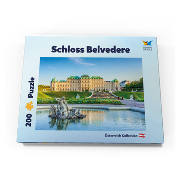 Darstellung des Puzzle Motivs Schloss Belvedere in Wien, Österreich 200 Puzzle Schachtel Ansicht3