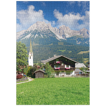Darstellung des Puzzle Motivs puzzleplate Ellmau am Wilden Kaiser in Tirol, Österreich 1000 Puzzle