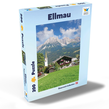 Darstellung des Puzzle Motivs Ellmau am Wilden Kaiser in Tirol, Österreich 200 Puzzle Schachtel Ansicht2