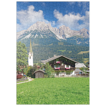 Darstellung des Puzzle Motivs puzzleplate Ellmau am Wilden Kaiser in Tirol, Österreich 500 Puzzle
