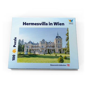 Darstellung des Puzzle Motivs Hermesvilla in Wien, Österreich 100 Puzzle Schachtel Ansicht3