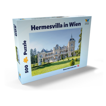 Darstellung des Puzzle Motivs Hermesvilla in Wien, Österreich 500 Puzzle Schachtel Ansicht2