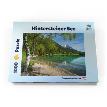 Darstellung des Puzzle Motivs Hintersteiner See bei Scheffau in Tirol 1000 Puzzle Schachtel Ansicht3