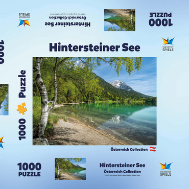 Darstellung des Puzzle Motivs Hintersteiner See bei Scheffau in Tirol 1000 Puzzle Schachtel 3D Modell