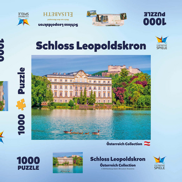 Darstellung des Puzzle Motivs Schloss Leopoldskron bei Salzburg, Österreich 1000 Puzzle Schachtel 3D Modell