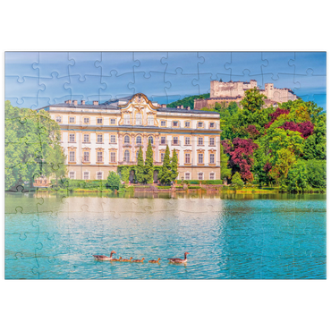 Darstellung des Puzzle Motivs puzzleplate Schloss Leopoldskron bei Salzburg, Österreich 100 Puzzle