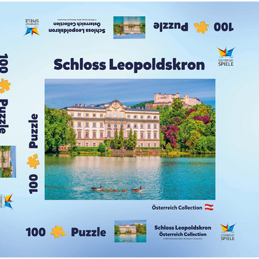 Darstellung des Puzzle Motivs Schloss Leopoldskron bei Salzburg, Österreich 100 Puzzle Schachtel 3D Modell