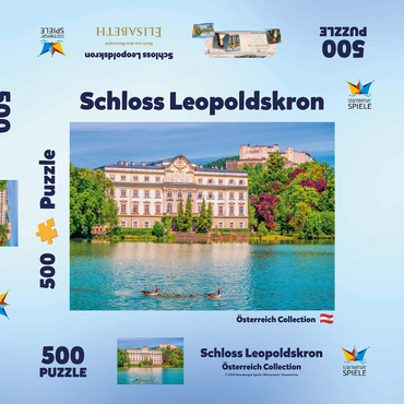 Darstellung des Puzzle Motivs Schloss Leopoldskron bei Salzburg, Österreich 500 Puzzle Schachtel 3D Modell