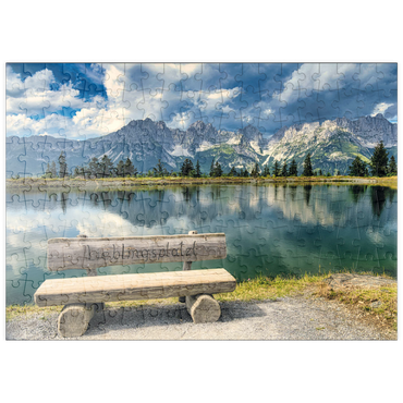 Darstellung des Puzzle Motivs puzzleplate Lieblingsplatzl am Wilden Kaiser, Österreich, Tirol - Kaisergebirge, Astbergsee 200 Puzzle