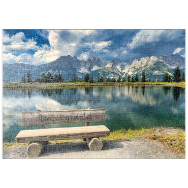 Darstellung des Puzzle Motivs puzzleplate Lieblingsplatzl am Wilden Kaiser, Österreich, Tirol - Kaisergebirge, Astbergsee 500 Puzzle