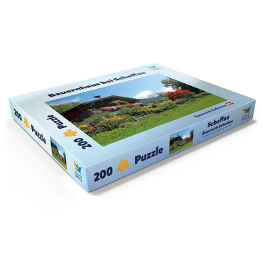 Darstellung des Puzzle Motivs Bauernhaus am Wilden Kaiser bei Scheffau, Österreich, Tirol - Kaisergebirge 200 Puzzle Schachtel Ansicht1