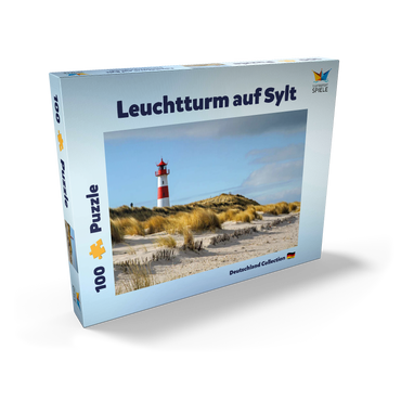 Darstellung des Puzzle Motivs Leuchtturm von List auf der Insel Sylt, Nordsee - Deutschland 100 Puzzle Schachtel Ansicht2