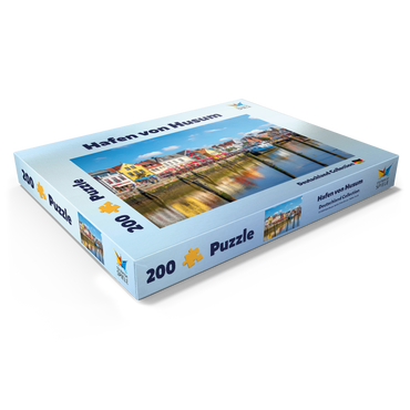 Darstellung des Puzzle Motivs Hafen von Husum, Nordfriesland, Nordsee, Schleswig-Holstein 200 Puzzle Schachtel Ansicht1