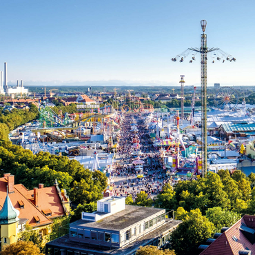 Darstellung des Puzzle Motivs Blick auf das Oktoberfest in München, Theresienwiese, Bayern 1000 Puzzle 3D Modell