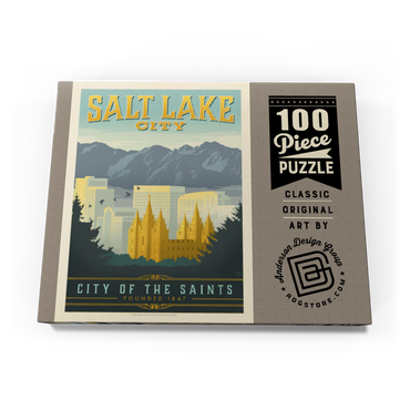 Darstellung des Puzzle Motivs Salt Lake City, Utah, Vintage Poster 100 Puzzle Schachtel Ansicht3