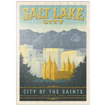 Darstellung des Puzzle Motivs puzzleplate Salt Lake City, Utah, Vintage Poster 200 Puzzle