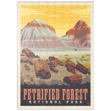 Darstellung des Puzzle Motivs puzzleplate Petrified Forest National Park: Painted Hills, Vintage Poster 200 Puzzle