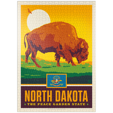 Darstellung des Puzzle Motivs puzzleplate North Dakota: The Peace Garden State 1000 Puzzle