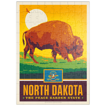 Darstellung des Puzzle Motivs puzzleplate North Dakota: The Peace Garden State 100 Puzzle