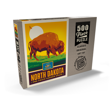 Darstellung des Puzzle Motivs North Dakota: The Peace Garden State 500 Puzzle Schachtel Ansicht2