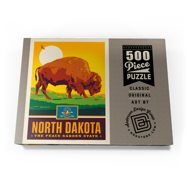 Darstellung des Puzzle Motivs North Dakota: The Peace Garden State 500 Puzzle Schachtel Ansicht3