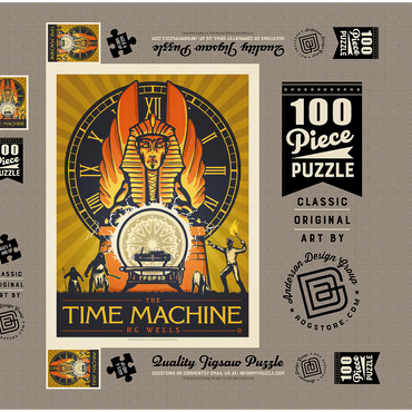 Darstellung des Puzzle Motivs The Time Machine: H.G. Wells 100 Puzzle Schachtel 3D Modell
