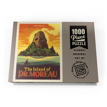 Darstellung des Puzzle Motivs The Island Of Dr. Moreau: H.G. Wells 1000 Puzzle Schachtel Ansicht3