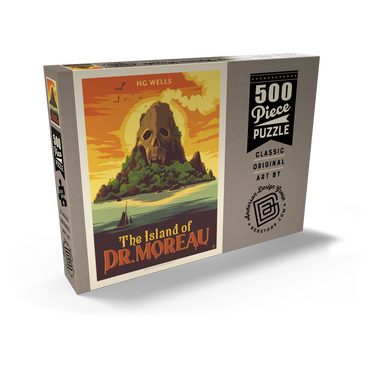 Darstellung des Puzzle Motivs The Island Of Dr. Moreau: H.G. Wells 500 Puzzle Schachtel Ansicht2