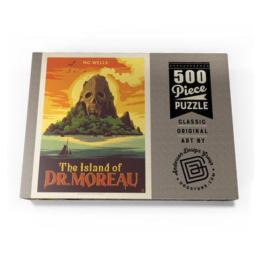 Darstellung des Puzzle Motivs The Island Of Dr. Moreau: H.G. Wells 500 Puzzle Schachtel Ansicht3