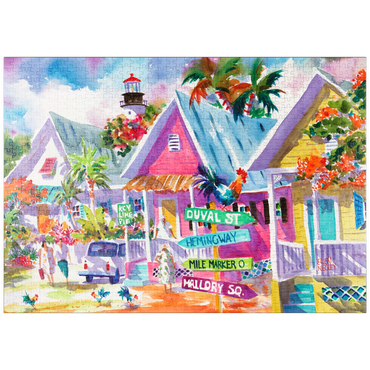 Darstellung des Puzzle Motivs puzzleplate Conch Republic – Aquarellkunst 1000 Puzzle