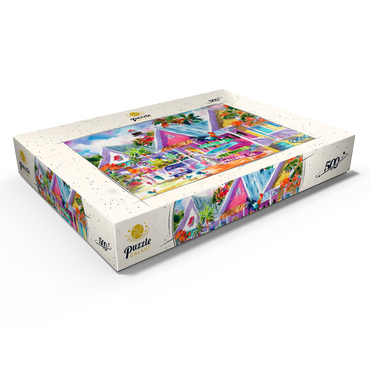 Darstellung des Puzzle Motivs Conch Republic – Aquarellkunst 500 Puzzle Schachtel Ansicht1