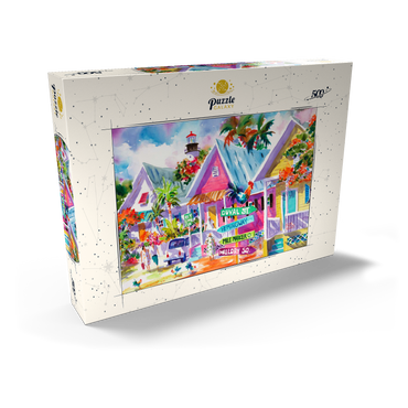 Darstellung des Puzzle Motivs Conch Republic – Aquarellkunst 500 Puzzle Schachtel Ansicht2